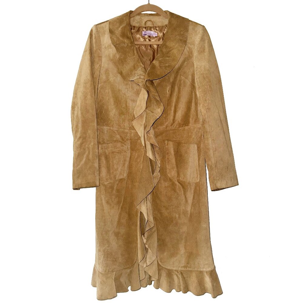 Vintage Calypso Waterfall Suede Coat